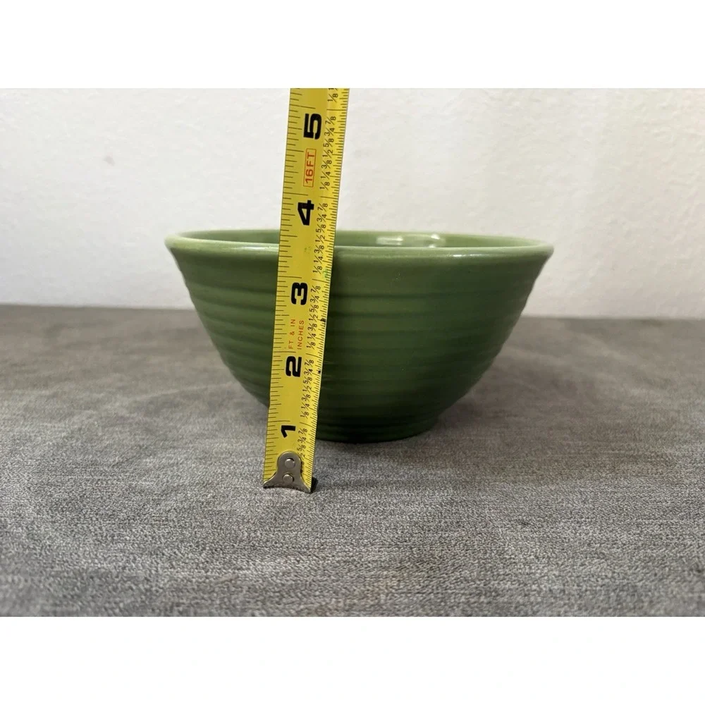 Vintage Bauer Los Angeles Green Ringware Pottery Mixing/Nesting Bowl No. 30